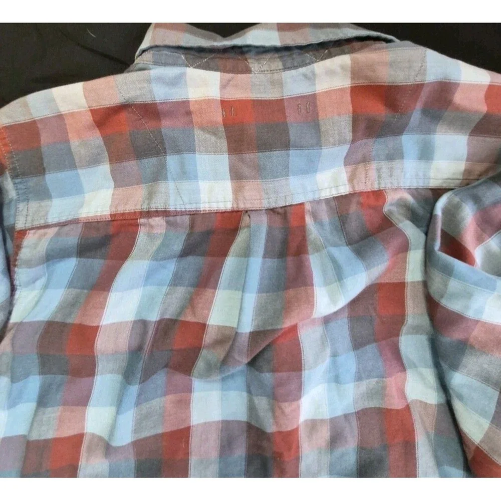 The North Face Light Flannel Long Sleeve Shirt Mens Size Large Plaid Hiking